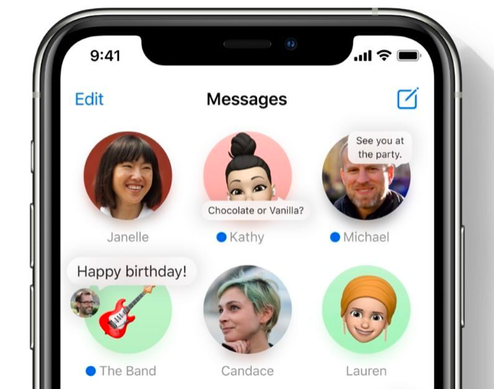 Apple's iOS 14 Messages App has an entirely new layout.