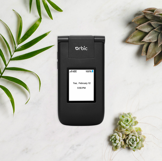 The Orbit Journey V flip phone from Wing.