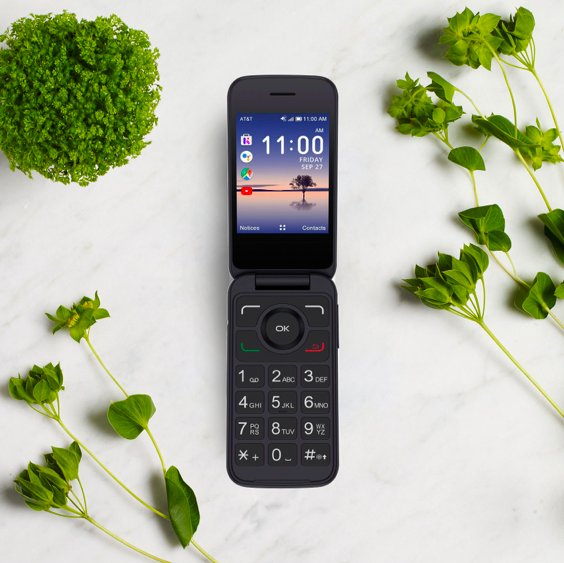 The Alcatel Smart Flip phone at Wing is one of the best cell phones for seniors.