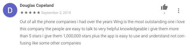 Wing phone company review